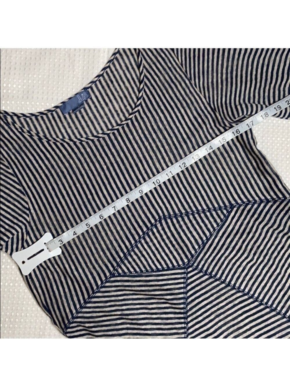 ANTHROPOLOGIE - lil linen blue striped dress - Picture 6 of 8